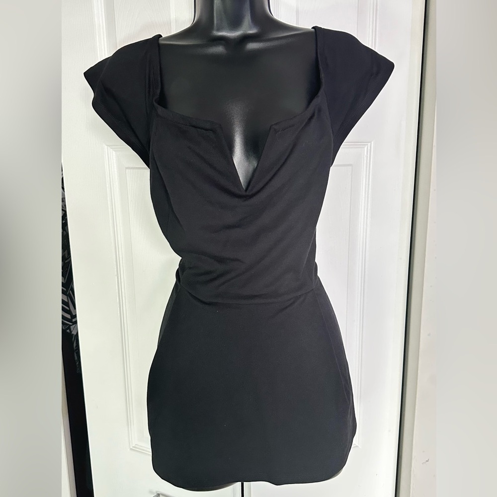 Lane Bryant - *Plus Size* Black peplum blouse - Size 18/20
